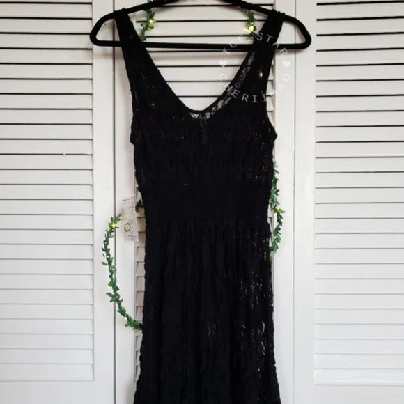 Free People NWT !!RARE!! Floral Lace Rendezvous Dress - Picture 8 of 10